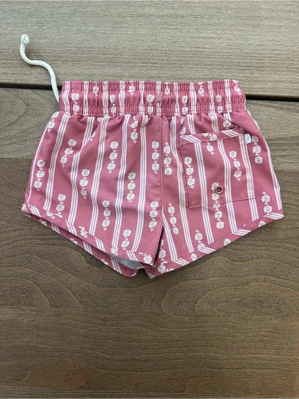 Minnow Red Stripe Swim Shorts with Drawstring